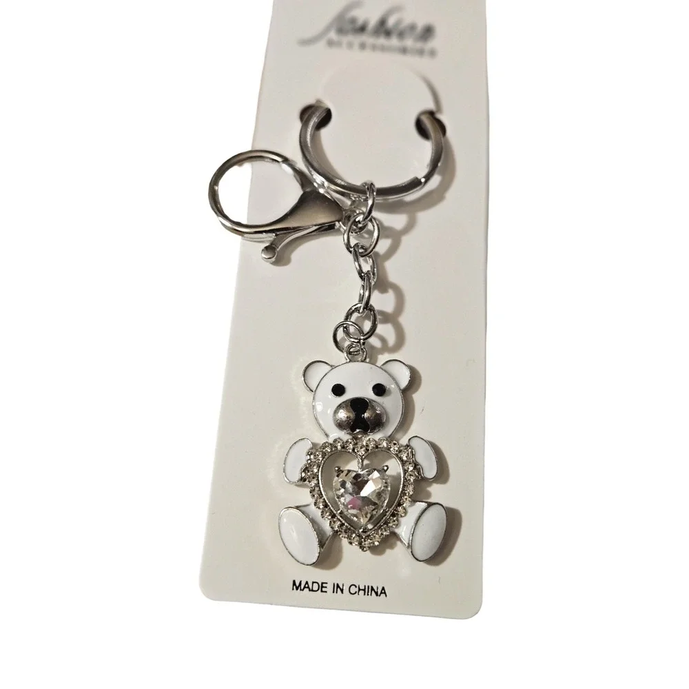 Choose Any 3 Bag Charms Keychains Rhinestone‎ Teddy Bear Butterfly Y2K